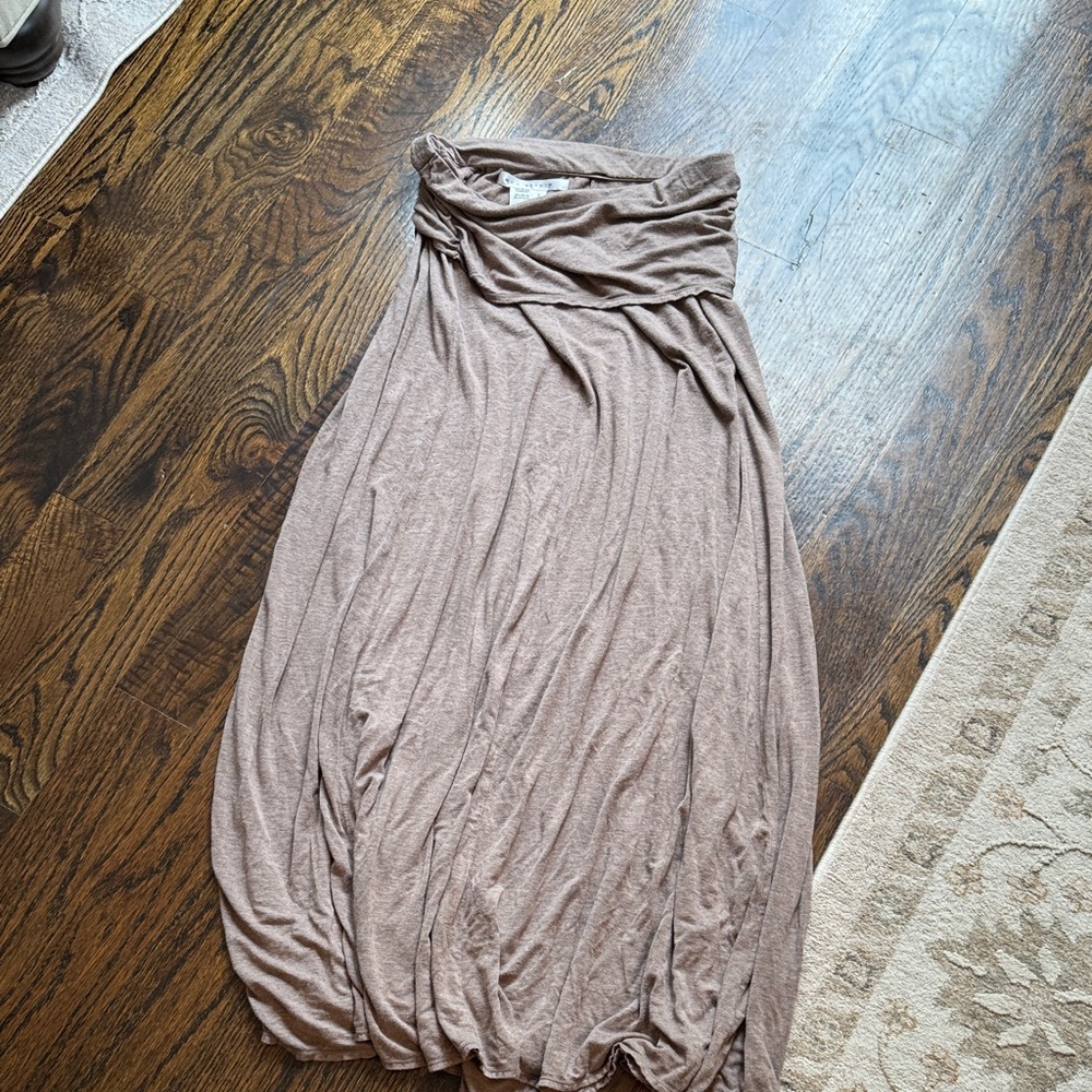 Max Studio Soft Brown Midi Skirt